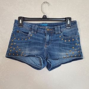 L'Amour Embellished Jean Shorts (size 5)